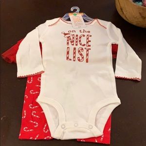 Christmas Onesie with Matching Pants w/ Tutu